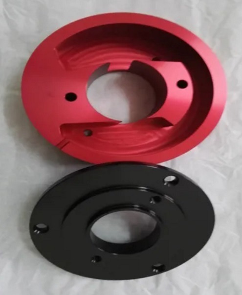 Aluminium CNC Machining Auto Parts with Black Anodizing and Laser Carving Logo