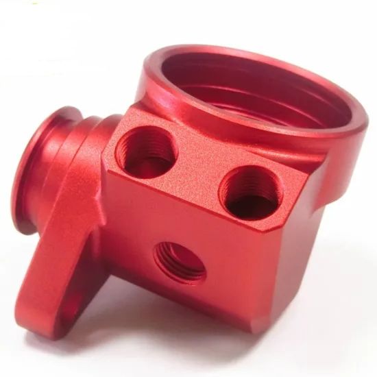 Red Precision Anodized Aluminum Metal Auto CNC Machining Spare Parts